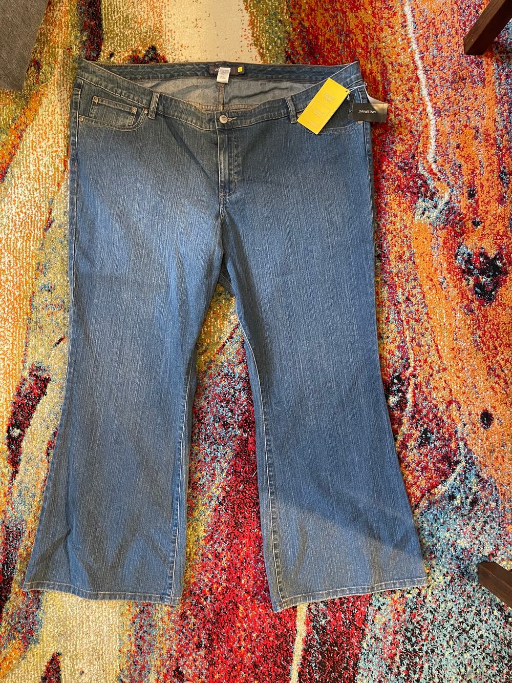 Lane Bryant NEW Stretch Blue Jeans Venezia Size 8 Petite Flare Bottoms Woman's